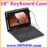 10.1" Keyboard Leather Cover Case QWERTY USB/mini USB/Micro Bracket Bag for 8" Tablet PC MID PDA Drop Shipping OPNEW Wholesale