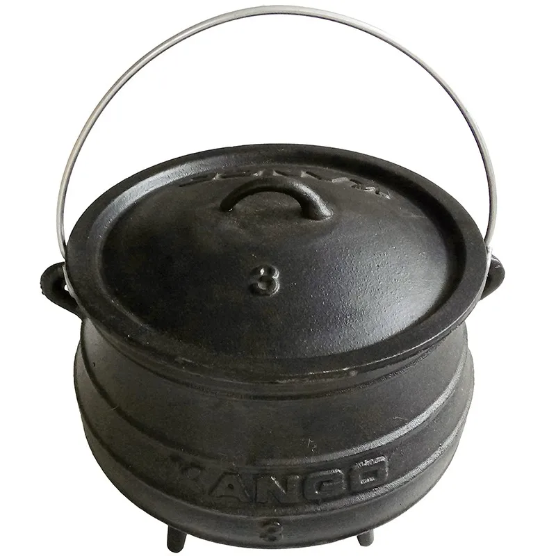 South Africa Cast Iron Potjie Pot Camping Pot Preseasoned Coating