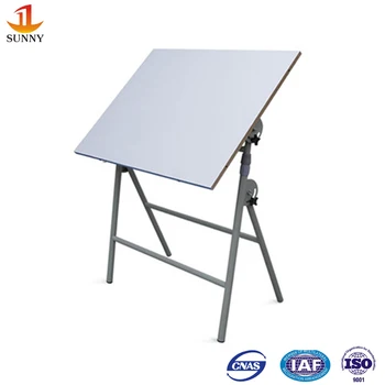 Steel Frame Height Adjustable Student Drawing Desk School