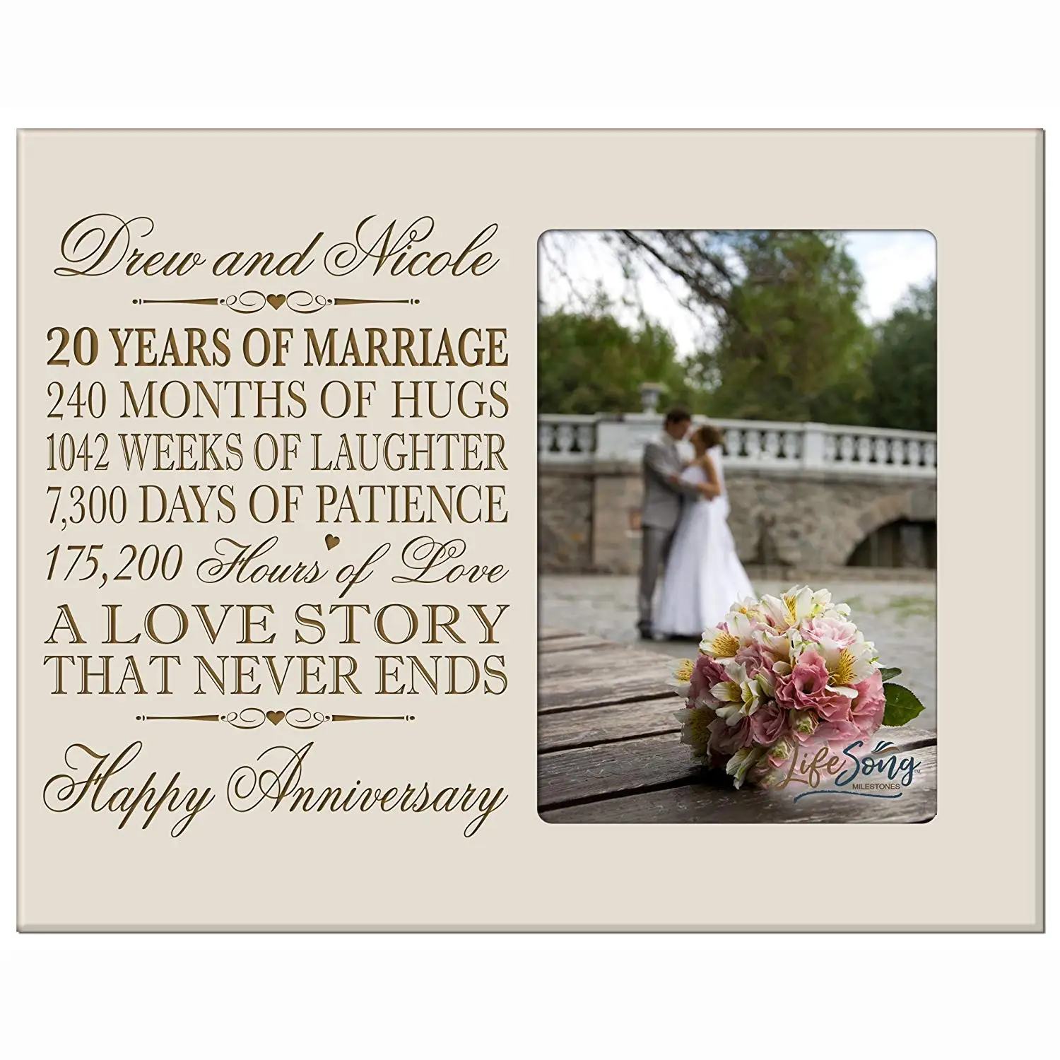 Buy Personalized 20th Wedding  Anniversary  Plate Gift  for 