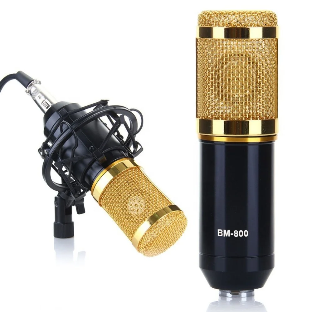 High Quality BM-800 Condenser Sound Studio Recording Broadcasting Microphone with Shock Mount Holder