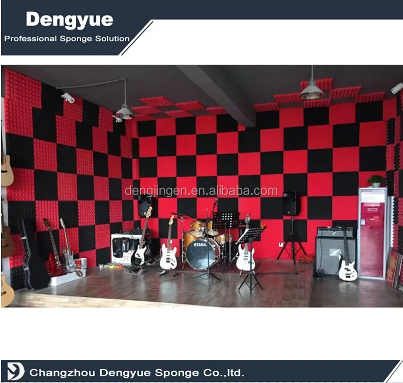 
Sound-absorbing environmentally polyurethane sponge studio sound treatment acoustic pyramid foam 