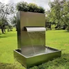 DZ sculpture manufactory new design stainless steel water features garden waterfall