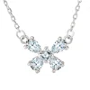 Austrian Crystal 925 sterling silver Rose Gold Bow knot Necklace Trendy Fine Jewelry
