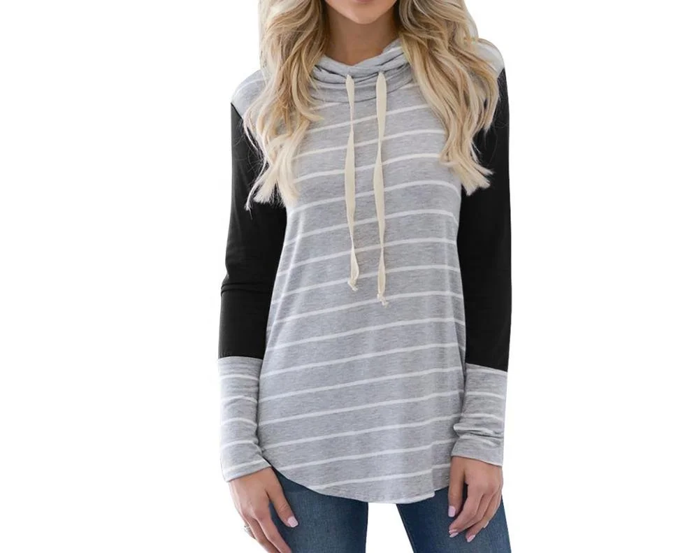 

E17 Two colors cowl neck pullovers, N/a