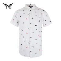 

Best selling custom fashion latest casual printed pure cotton white shirts for men pictures