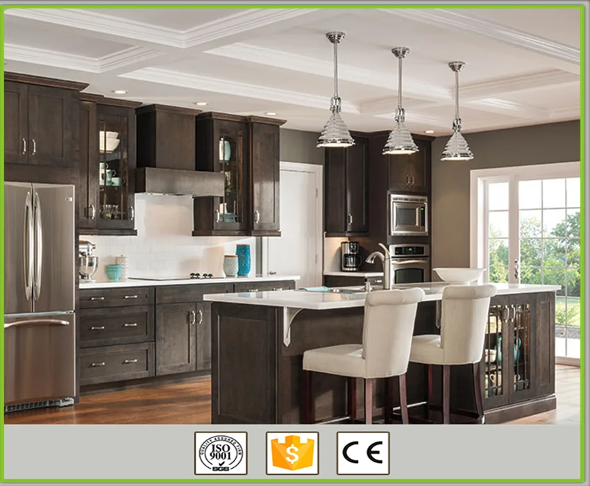 Latest black traditional kitchen cabinets factory