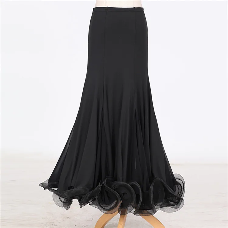 

Hot Sale Women Girls Long Dance Wear Lycra Ballroom Skirt