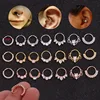 8mm Open Cz Hoop Daith Earring Nose Septum Piercing Jewelry Cartilage Helix Rook Ear Ring Wholesale
