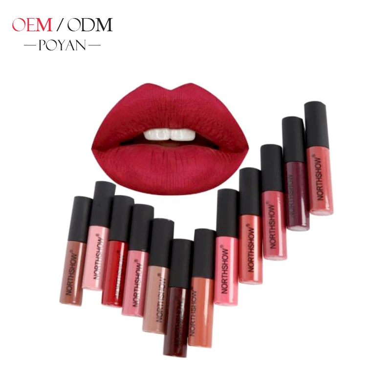 

Wholesale Custom 12 Color Brand Matte Liquid Lipstick