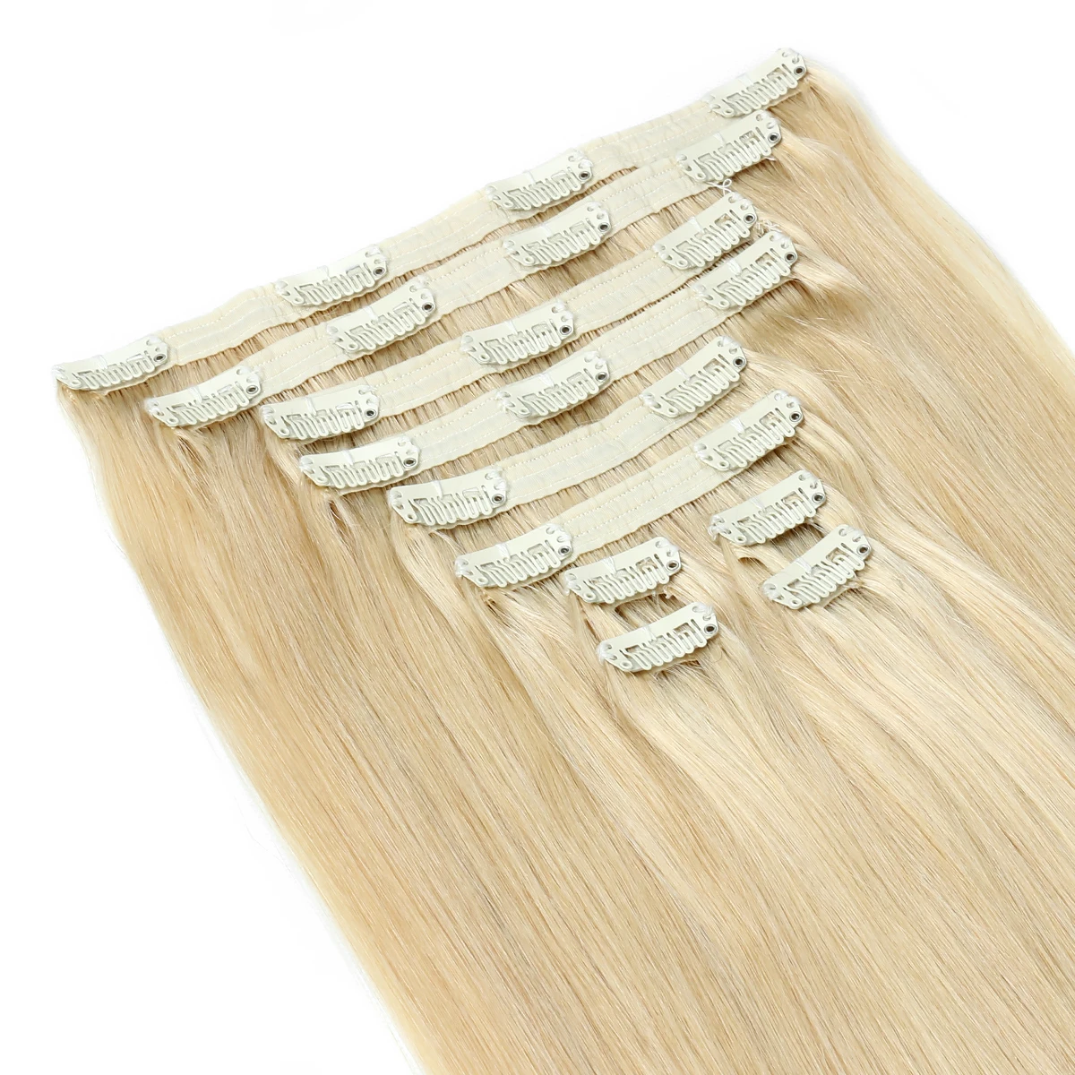 8pcs/set Deluxe Triple Clip In Remy Human Hair Extension,Full Head