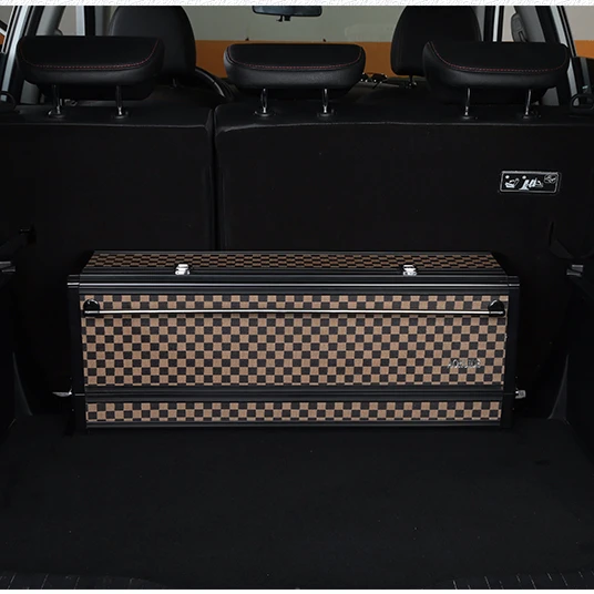 

High quality multi-purpose car storage, Black, brown checker, yellow