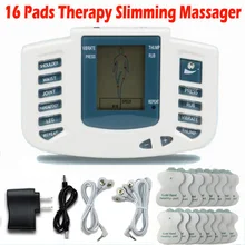 Estimulador elétrico Full Body Relax Muscle terapia Massager massagem pulso dezenas acupuntura máquina de emagrecimento de saúde 16 almofadas