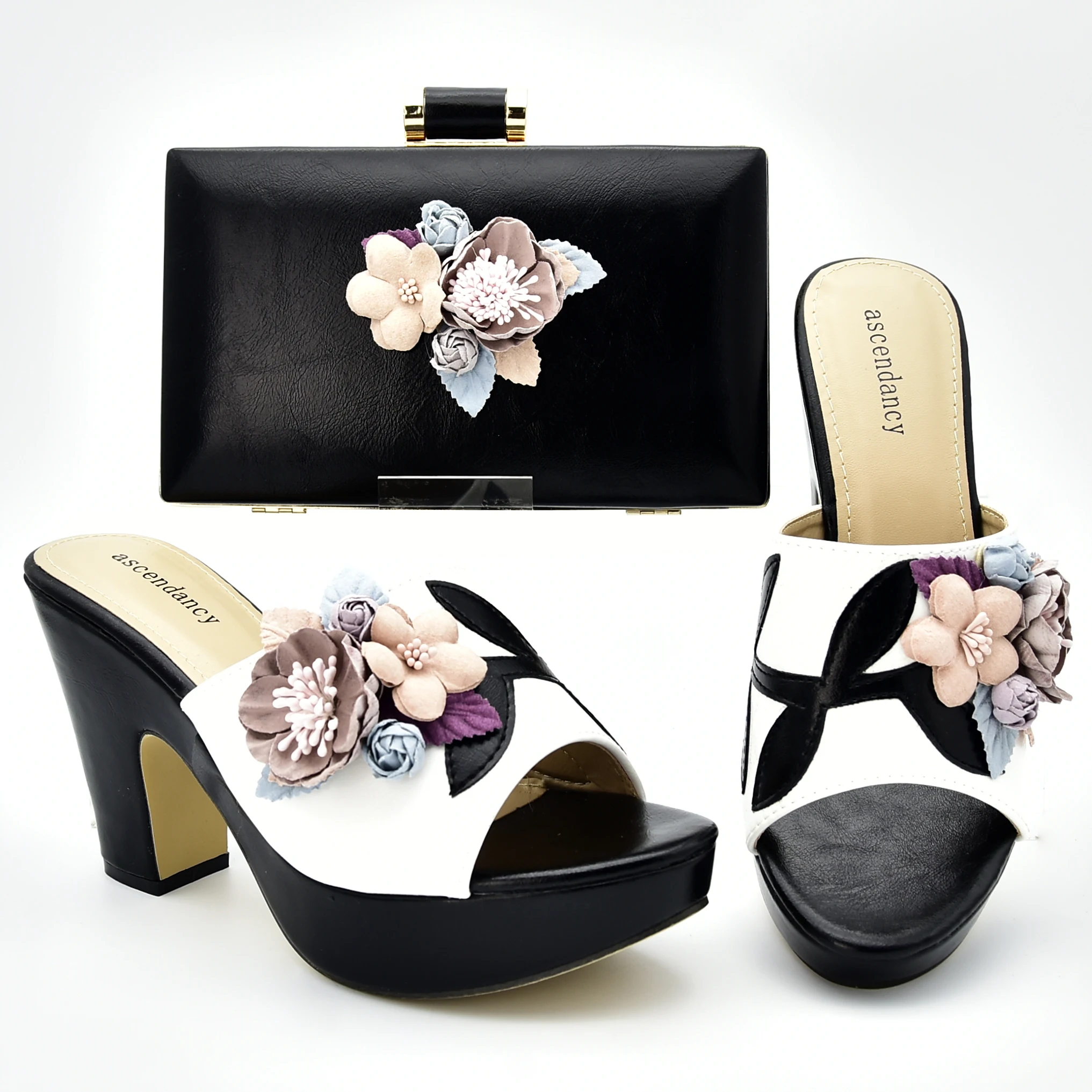 

High quality Italian Shoes with Matching Bags Set 2019 Women shoes and matching clutch bag African Wedding