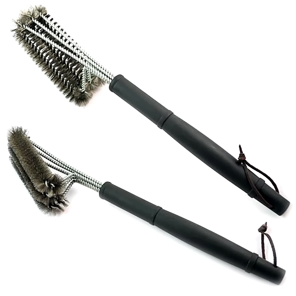 

Behokic BBQ Barbecue Grill Grates 3 in Cleaning Brush Cleaner Tool Safe Handle churrasco barbacoa Accessoryi