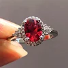Ruby CZ Diamond Moissnite Topaz Wedding Ring for Woman SMT4387