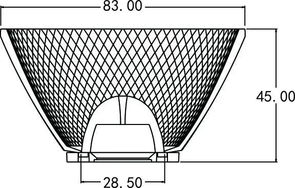 
Aluminum plating LED reflector with Lens GD--8323 23 degree lamp cup 