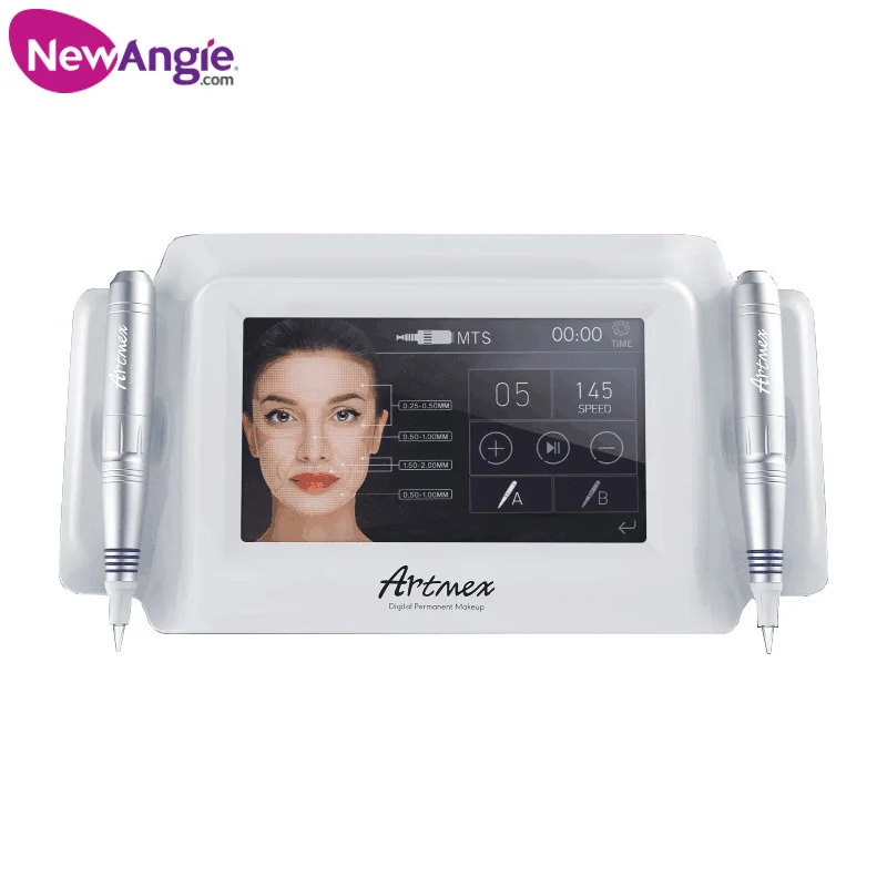 

Electric derma pen artmex tatoo machine permanent makeup, White