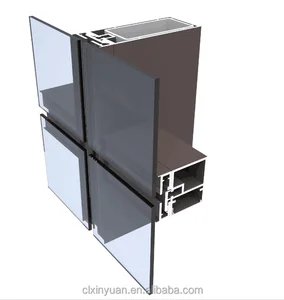 new products anodized aluminium profile glass curtain wall