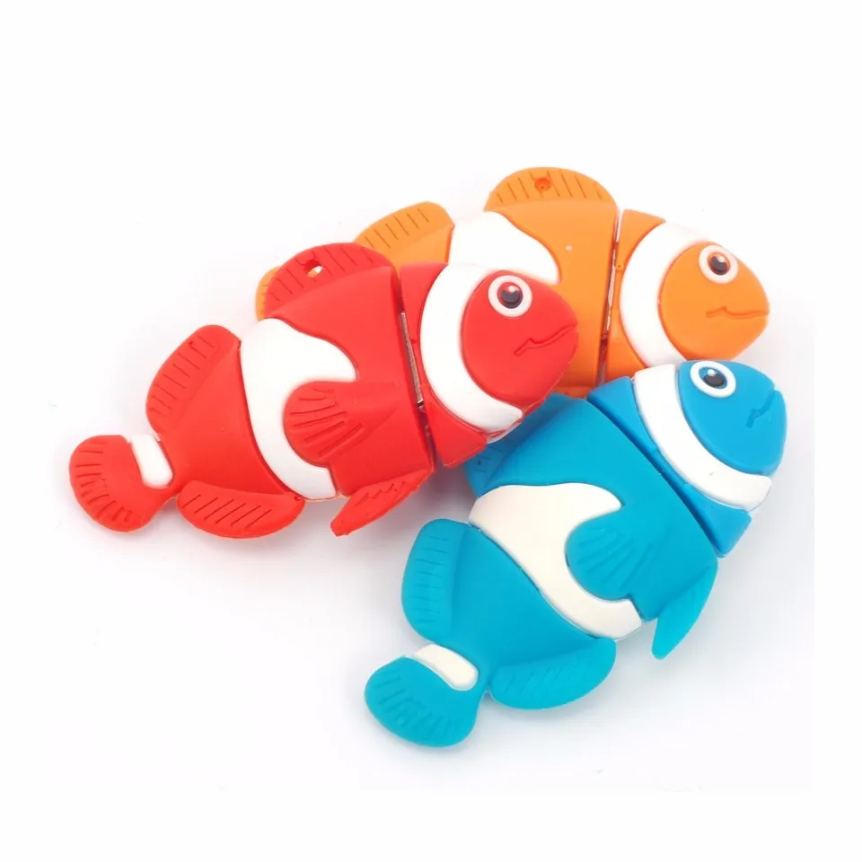 Hot Sale Kartun Warna Ikan Usb Flash Drive Flashdisk 4 Gb 8 Gb 16 Gb