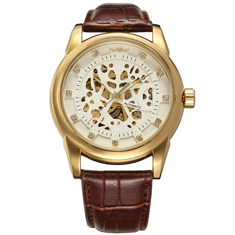 

Winner skeleton watch Black Golden Star Luxury Design Clock Men Watch Male Wrist WatchTop Brand Luxury Mechanical Skeleton Watch