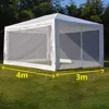 3x4m heavy-duty outdoor garden event tent gazebo screen house with mesh side wall