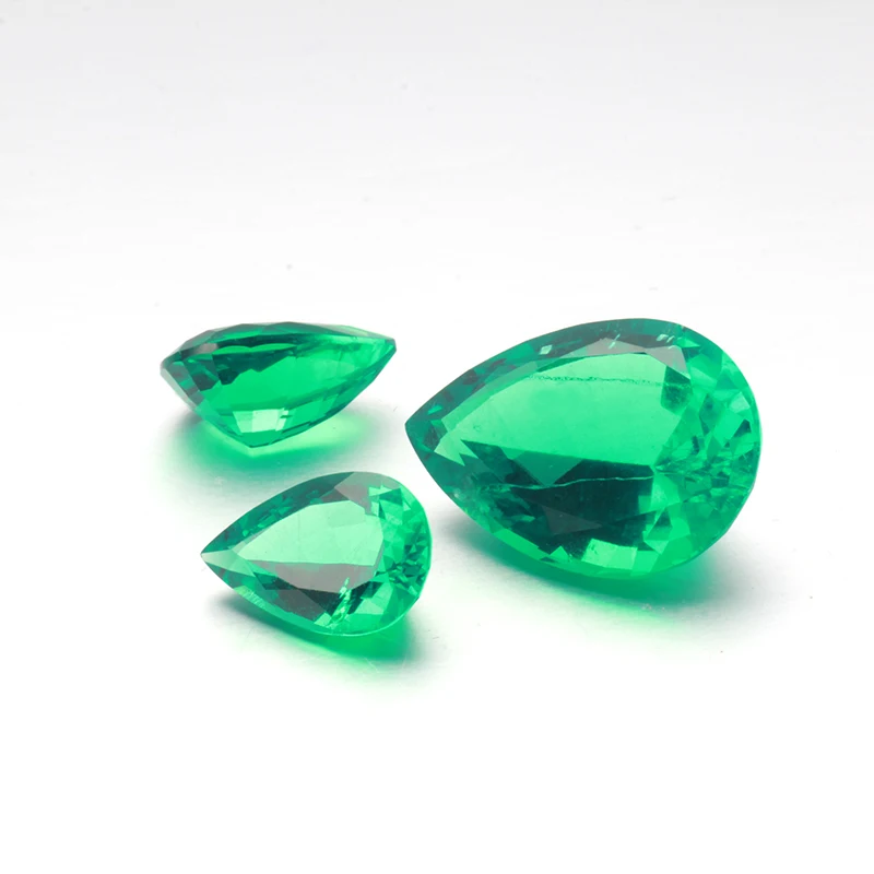 

6*9mm pear cut Russian emerald Gemstone Normal Weight zambia Hydrothermal emerald, Green