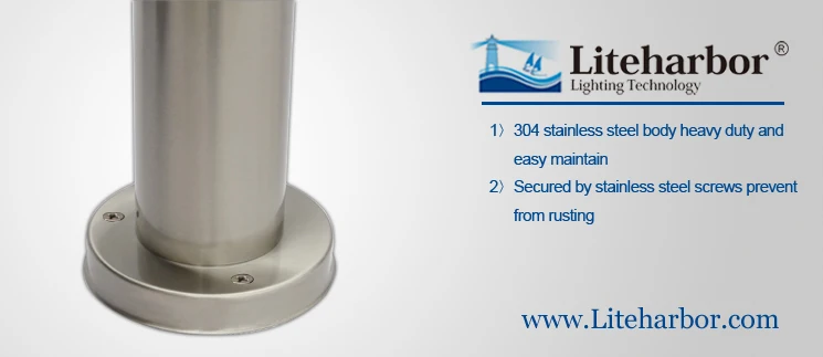 UL Garden Lawn Die Cast Aluminum LED Bollard Tall