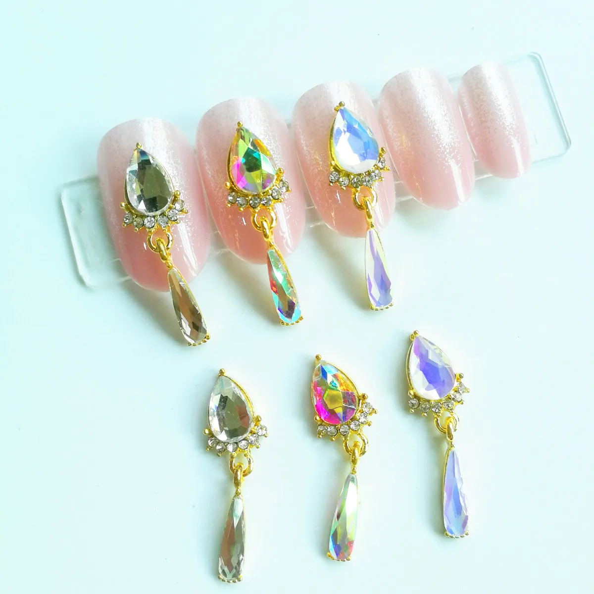 

3D nail art drop pierce jewelry nail crystal jewelry pierce nail drop jewelry charm