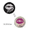 High quality wholesale lip design popular transfer sequin designs embroidery patches