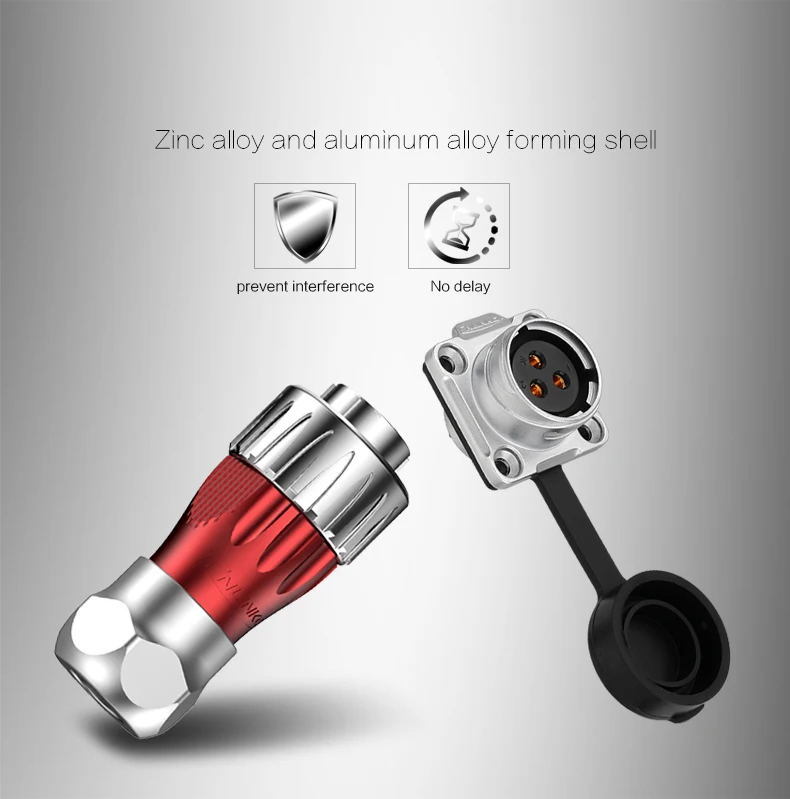 CNLINKO electric bike battery connector outdoor 3 pin power connector