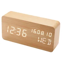 

China manufacturer High quality led wooden alarm clock