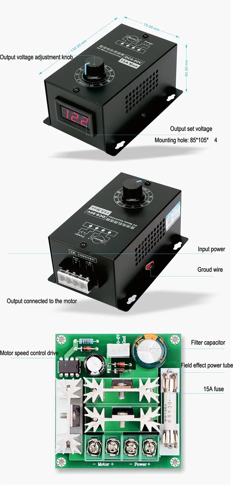 12v 24v 48v Highpower Motor Control Governor Switch Reversing Pwm