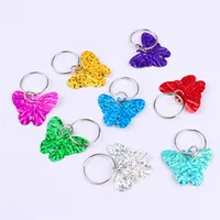 

High Quality 1PC Mini Hair Braid Rings With Butterfly Pendant hair braid dreadlock Jewelry