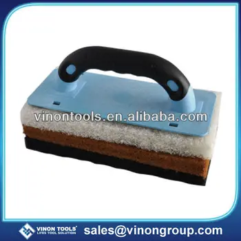 scouring pad with handle