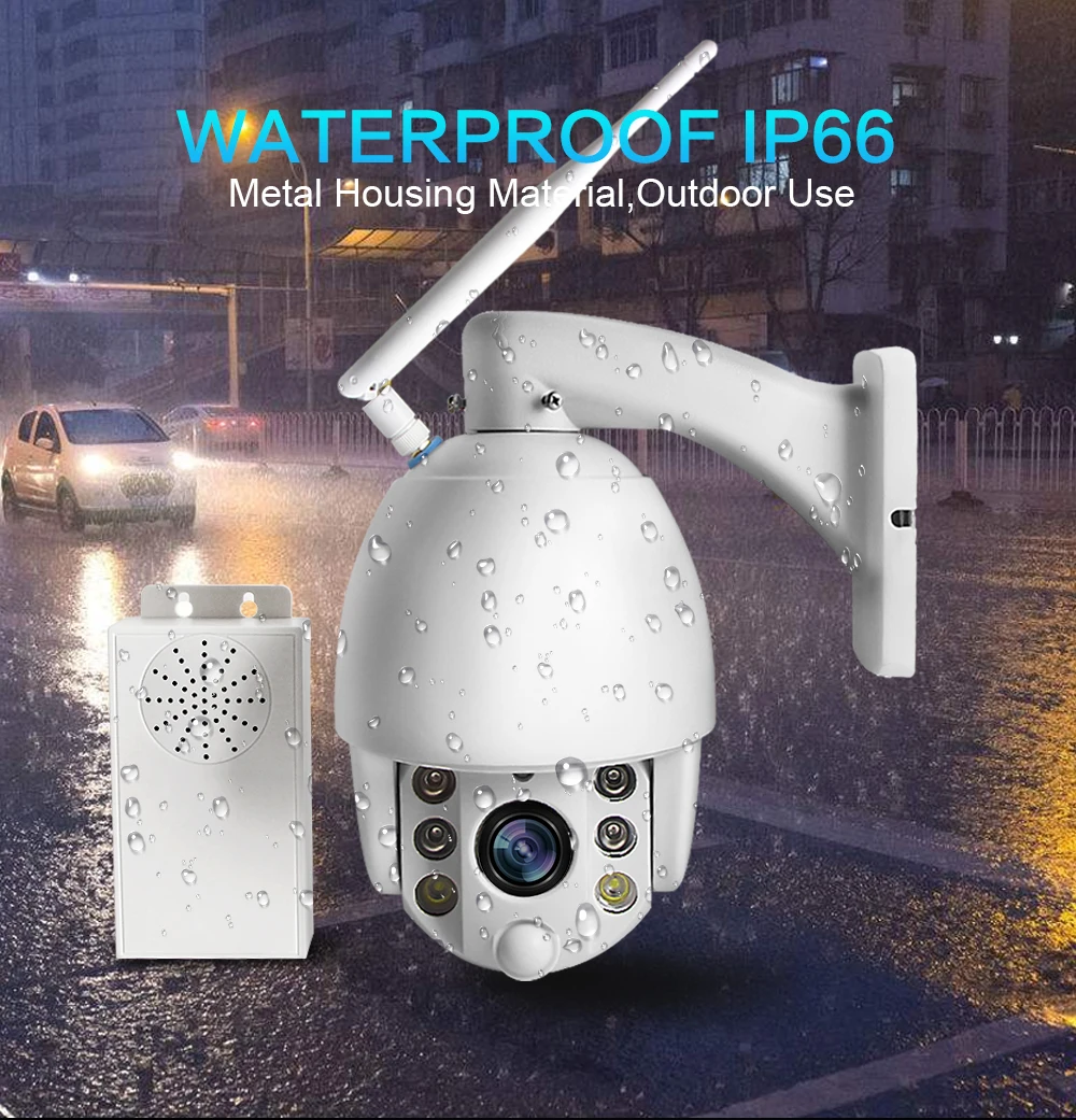 5x Zoom 1080p Wireless Ptz Ip Camera Wifi Outdoor Color Cctv Security ...