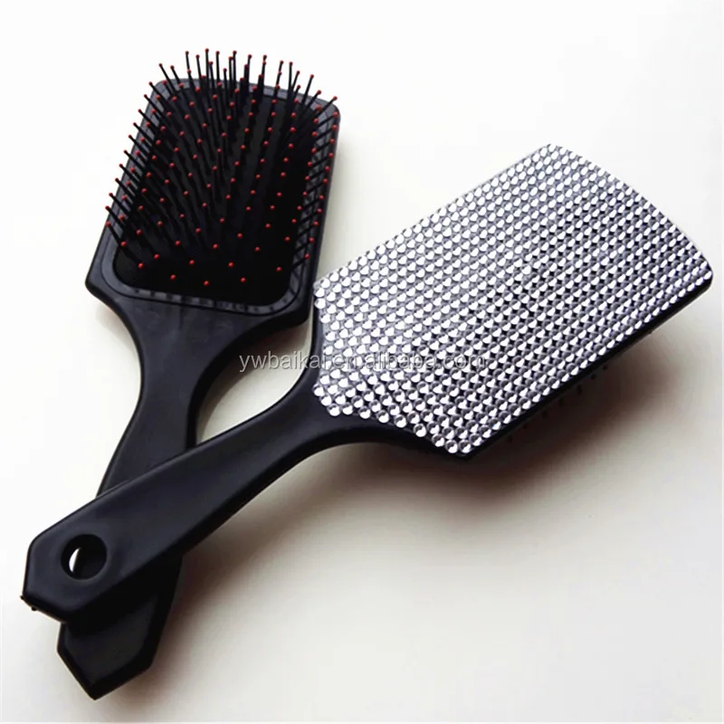 

Bling bling rhinestone plastic hairbrush Plastic air bag massage comb brush, Any color