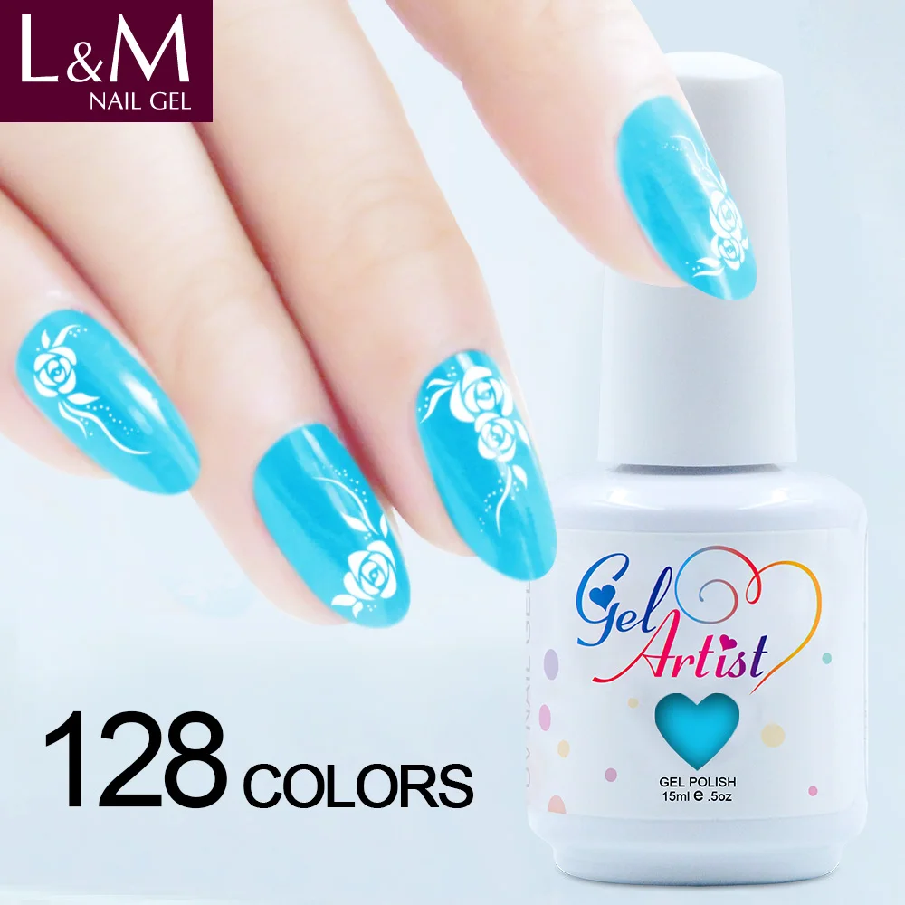 

L&M factory free sample gel nail polish supplies wholesale uv gel nail polish 15ml, 128 colors