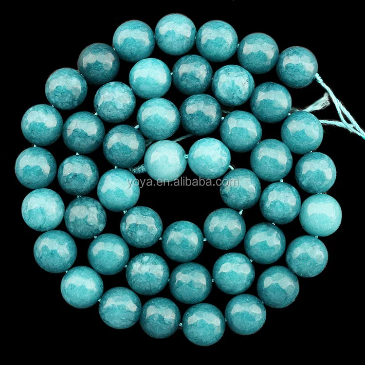 

MJ3192 Wholesale Teal Green Quartz Beads,Teal Green Jade Semiprecious Stone Beads