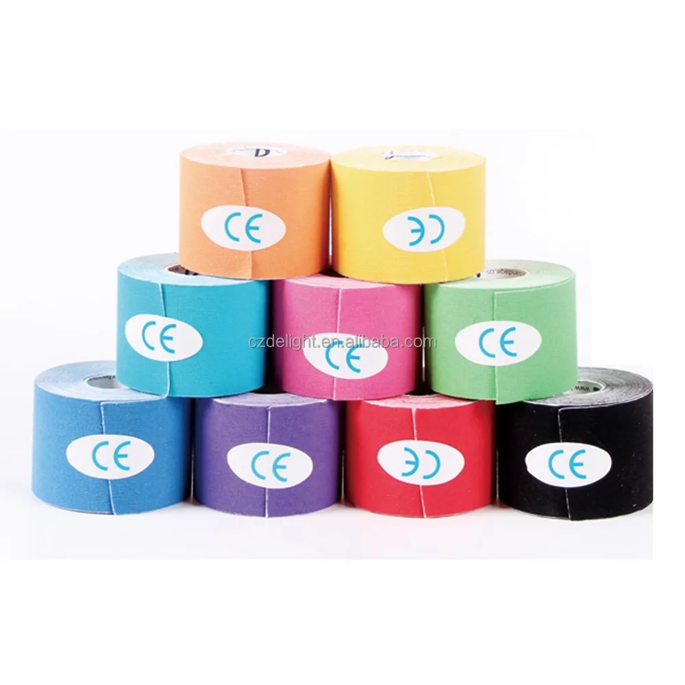 

Hot sport items Coloured bandage KinesiologicTapes 5cm*5m with CE FDA approved