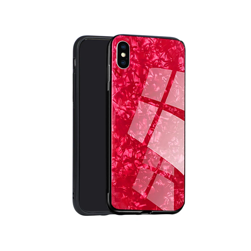 

Shenzhen Manufacturer Directly Supply Cell Phone Tempered Glass Case For IPhone X, Red;blue;white;black;pink