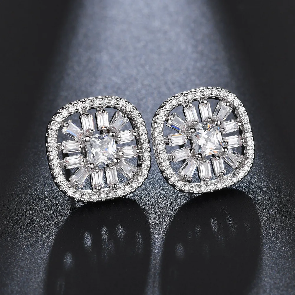 Cracked Cubic Zirconia Party Jewelry Fashion Earrings For Women Jewelry