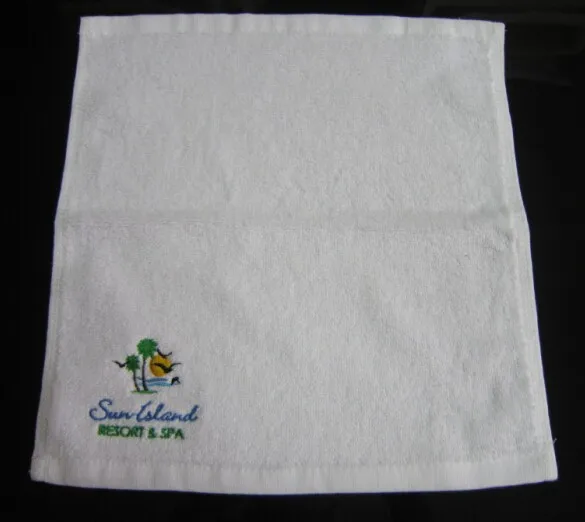 100 Cotton Plain White Hotel Towels Hand Towel With Hotel Logo,Square Small Face Towel Buy