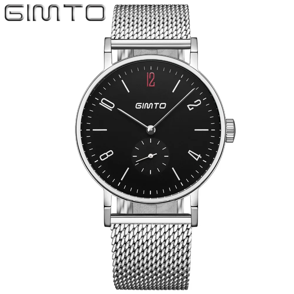 

GIMTO GM225 Men Women Quartz Watch Stainless Steel Wristwatch Top Luxury Branded Watch, 2 color for you choose