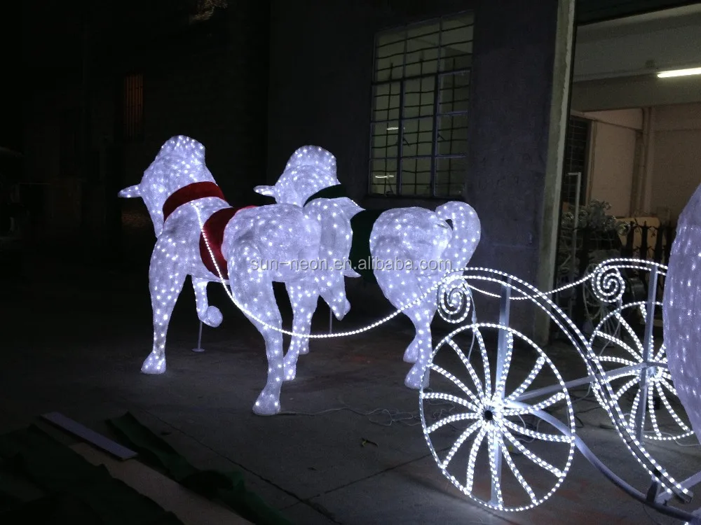 Large Outdoor Lights Horse Led Acrylic Outdoor Christmas Decorations ...