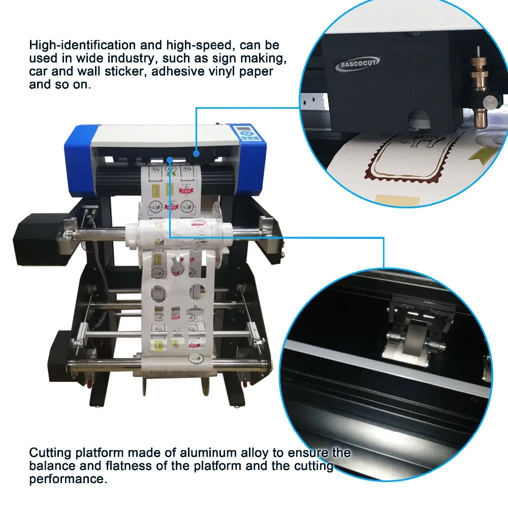 Digital Roll To Roll Label Die Cutter/bascocut Roll Label Printer ...