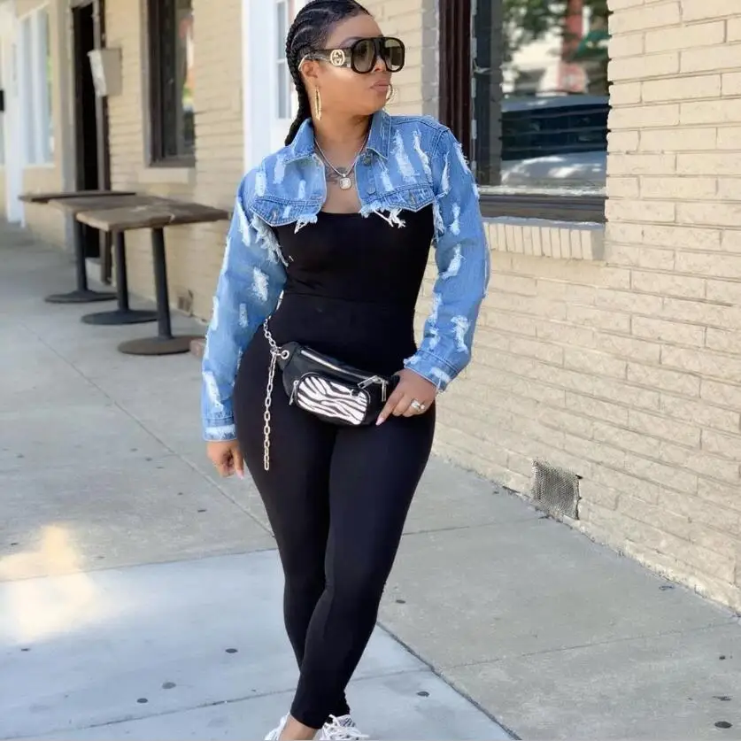 Fashion Plus Size Jeans Jackets Women Spring Autumn Short Denim Jacket Coats Y11935