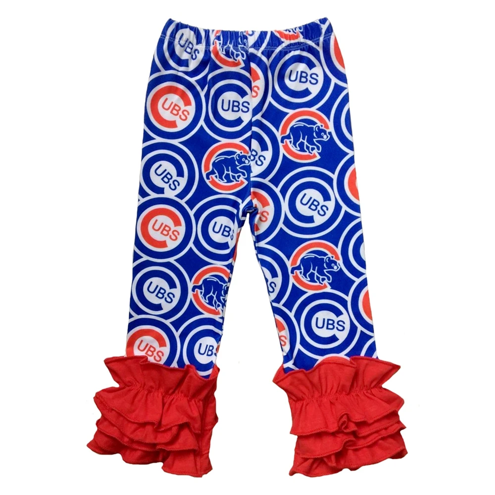 

no moq bulk stylish icing ruffle cheaper pants kids trousers girls colorful clothing, N/a