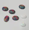 hot sale synthetic opal gemstone flat back blue oval opal stone price