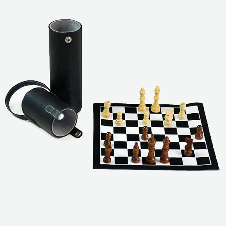 Custom Pu Leather Roll Up International Chess Game Portable Travel Chess Checker Pieces Set Buy Chess Set Chess Game Game Chess Product On Alibaba Com